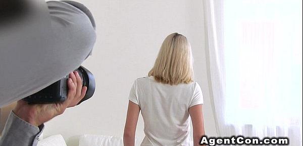  Fake agent photo shoots and fucks blonde in casting